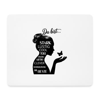 Du Bist ... die Beste! Personalisierbar - Mousepad (Querformat) - Weiß - Vorne