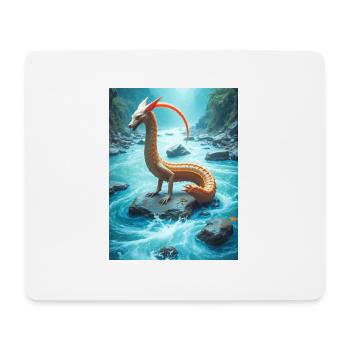 Nguruvilu, Mapuche-Fischfuchs der chilenischen Flussfolklore - Mousepad (Querformat) - Weiß - Vorne