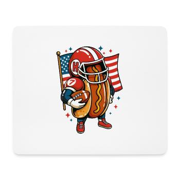 American - Hot dog rugby - Mouse Pad (horizontal) - white - Front