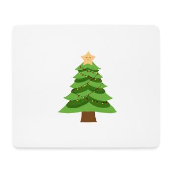 Petit sapin de Noël  - Tapis de souris (format paysage) - blanc - Devant