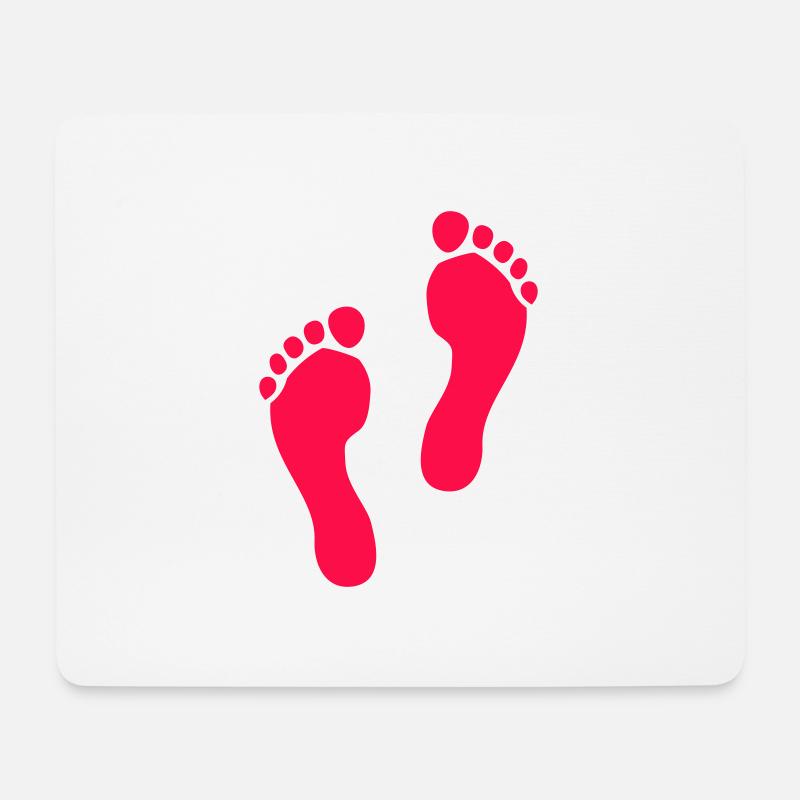 Footprints - Mouse Pad (horizontal) - white
