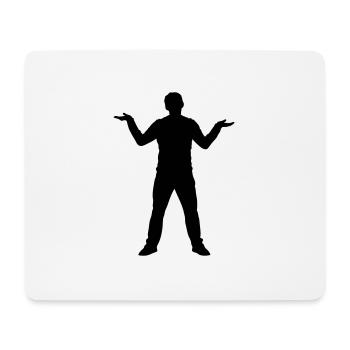 Man - Stupidity - Mouse Pad (horizontal) - white - Front