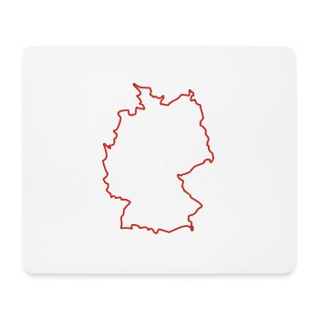 Deutschland Umriss / Germany contour (1c) - Mousepad (Querformat) - Weiß - Vorne
