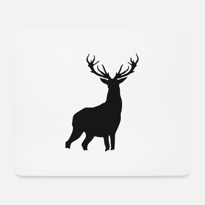 Deer - Mousepad (Querformat) - Weiß