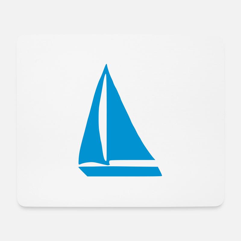 Segelboot - Mousepad (Querformat) - Weiß