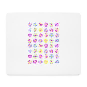 flowers 3col vers2 - Mousepad (Querformat) - Weiß - Vorne