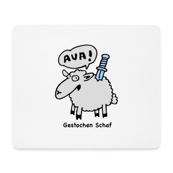 gestochen_schaf - Mouse Pad (horizontal) - white - Front