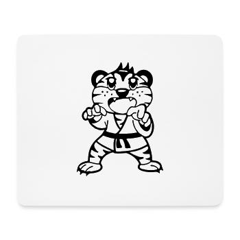 Judo Tiger - Tapis de souris (format paysage) - blanc - Devant