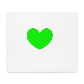 Coeur vert amour petit coeur amour cadeau - Tapis de souris (format paysage) - blanc - Devant