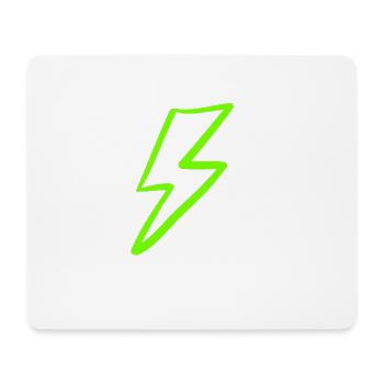 Lightning light electricity storm gift - Mouse Pad (horizontal) - white - Front