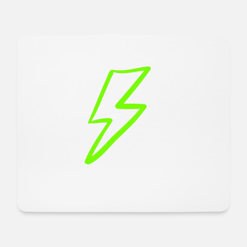 Blitz Licht Strom Unwetter Geschenk - Mousepad (Querformat) - Weiß