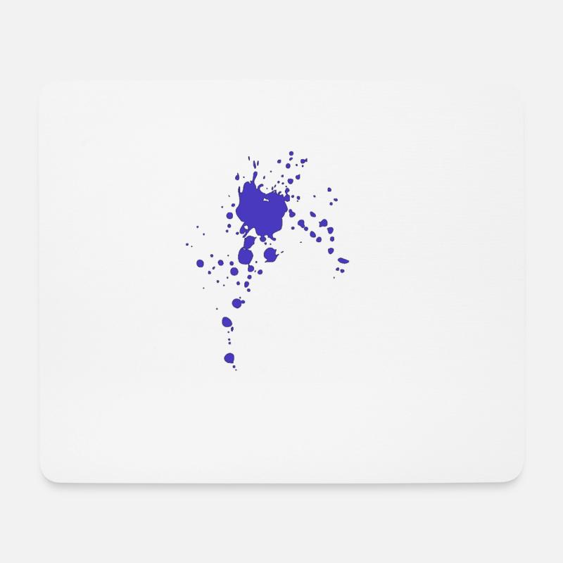 Farbklecks Farbspritzer Geschenkidee - Mousepad (Querformat) - Weiß
