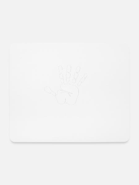 Handabdruck High Five Illustration - Mousepad (Querformat) - Weiß