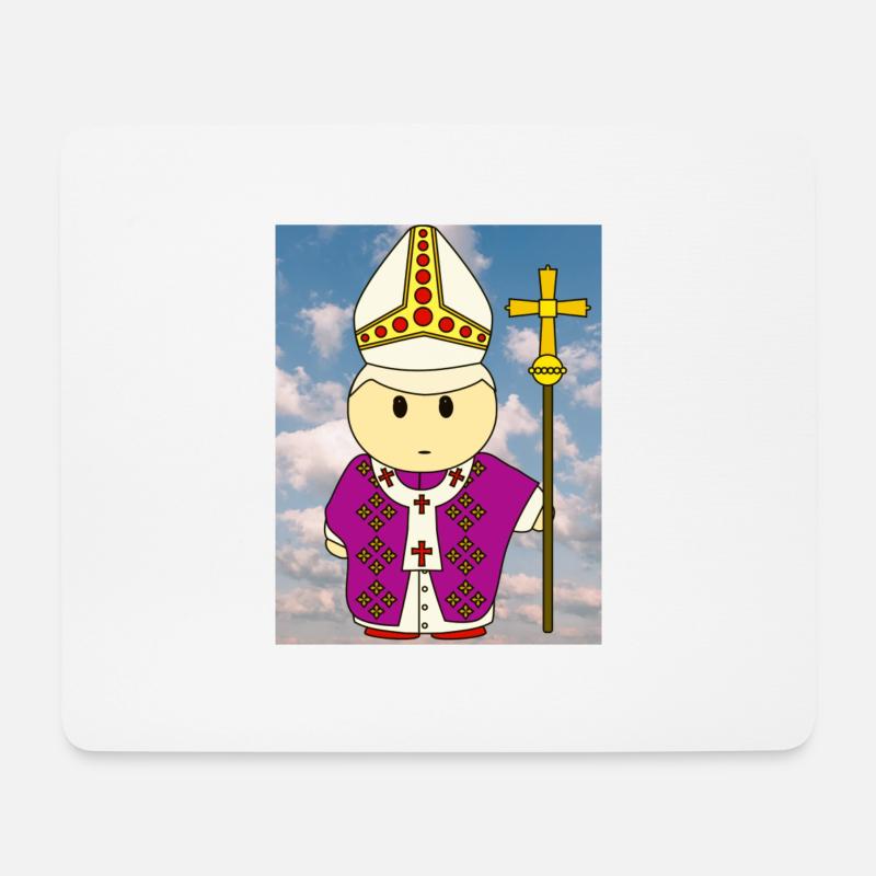 Pope in heaven - Mouse Pad (horizontal) - white