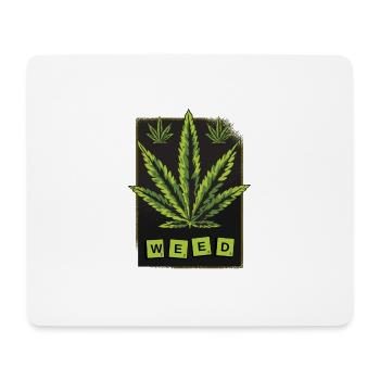 Weed cannabis leaf - Mouse Pad (horizontal) - white - Front