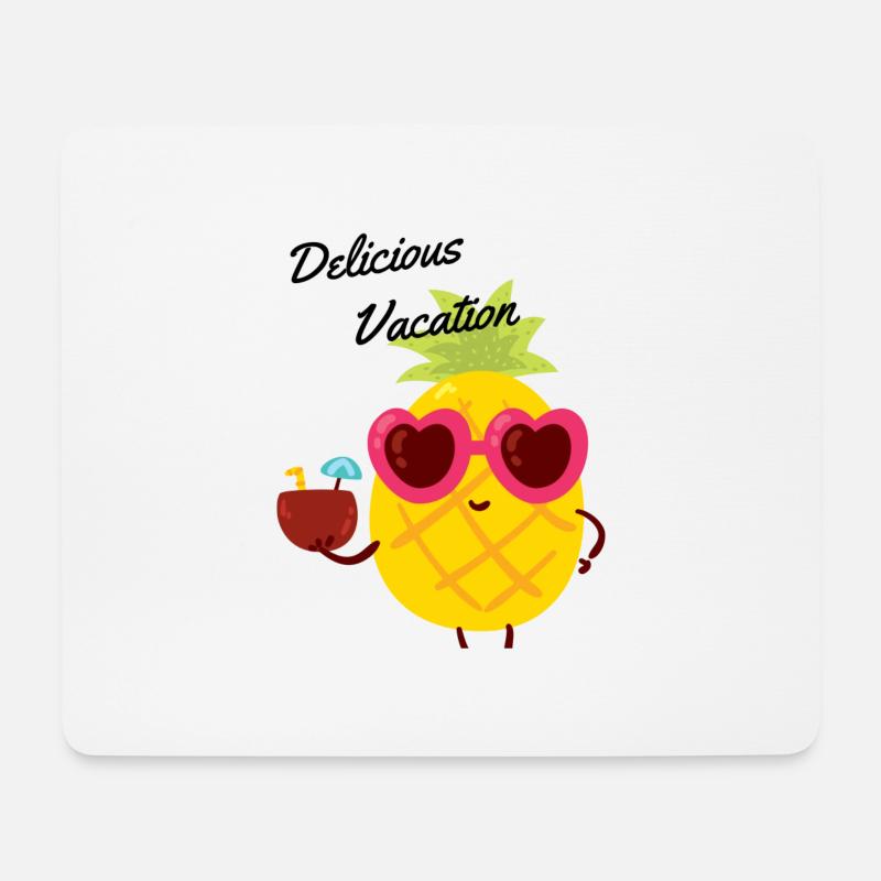 Köstlicher Urlaub - Mousepad (Querformat) - Weiß