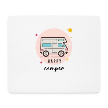 happy camper- Van Life- travel campervan t-shirt - Mouse Pad (horizontal) - white - Front