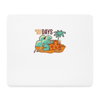 Beach Best Days - Mousepad (Querformat) - Weiß - Vorne