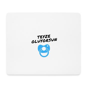 Teyze oluyorsun blue turkish you become aunt - Mouse Pad (horizontal) - white - Front