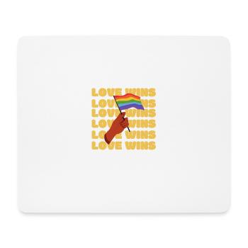 Love wins gay pride - Mouse Pad (horizontal) - white - Front