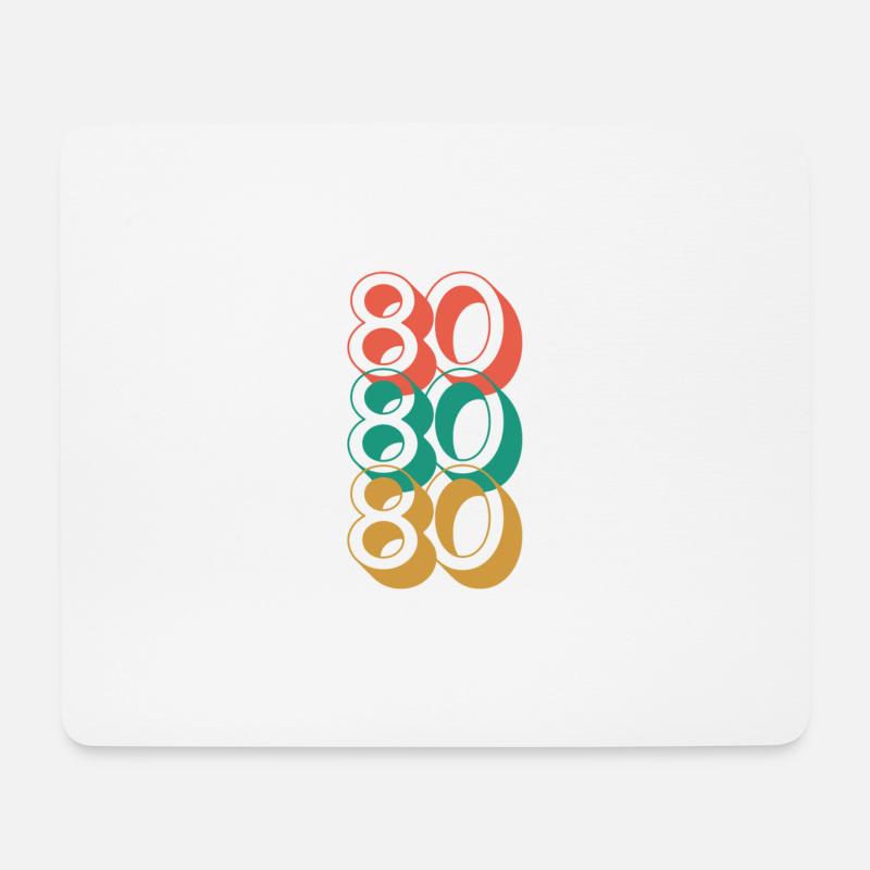 80er Jahre - Mousepad (Querformat) - Weiß