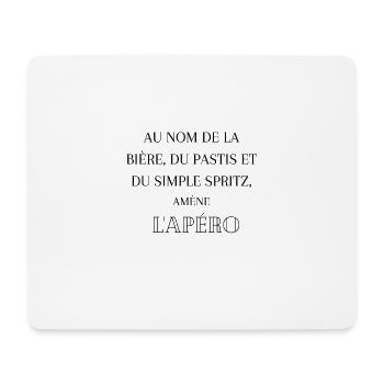 apéro humour - Tapis de souris (format paysage) - blanc - Devant