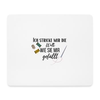 Ich stricke, wie es mir gefällt / Nähen /Hobby - Mousepad (Querformat) - Weiß - Vorne