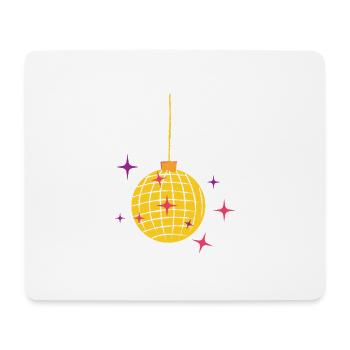 Discokugel Geschenkidee Musik Disco Glanz Tanz - Mousepad (Querformat) - Weiß - Vorne