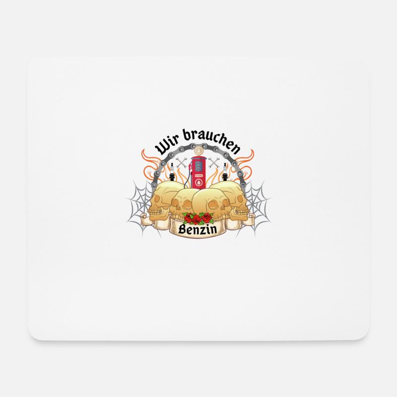 Benzin - Mousepad (Querformat) - Weiß