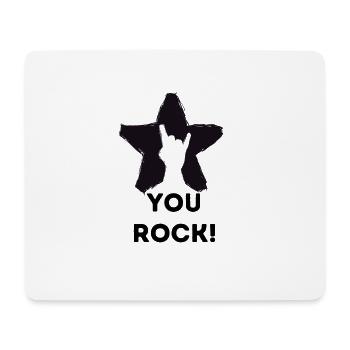 you rock! /you rock/ metal /music/passion - Mouse Pad (horizontal) - white - Front