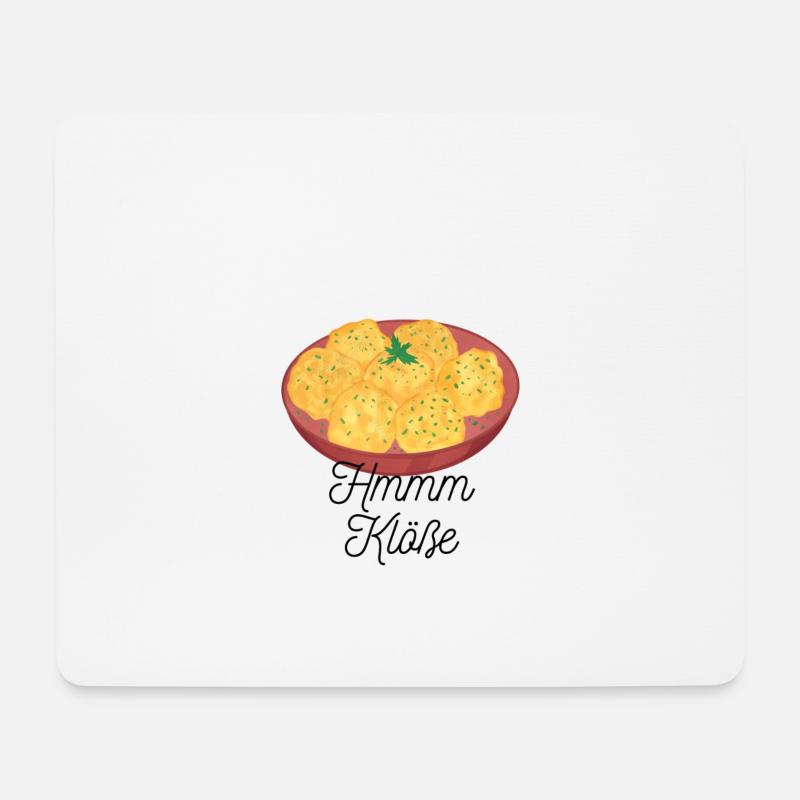 Hmmmm Klöße - Mousepad (Querformat) - Weiß
