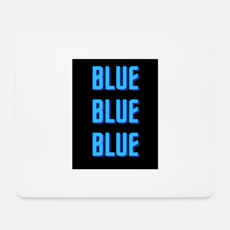 blue - Mousepad (Querformat) - Weiß