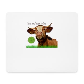 Vache: les animaux ne sont pas des marchandises - Tapis de souris (format paysage) - blanc - Devant