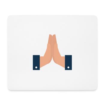Emoji merci s - Tapis de souris (format paysage) - blanc - Devant