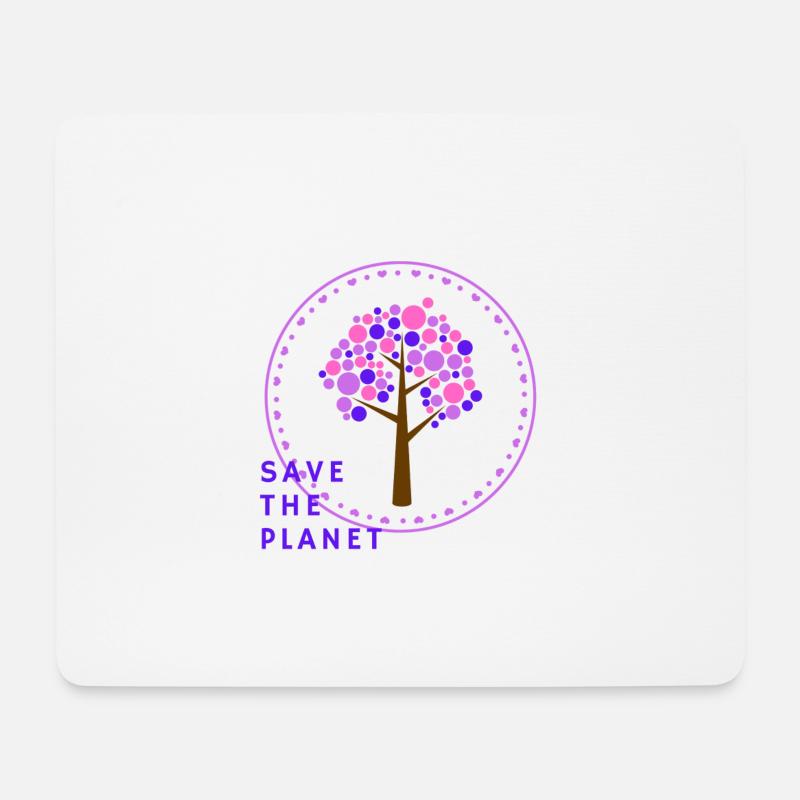 Save The Planet! - Mousepad (Querformat) - Weiß
