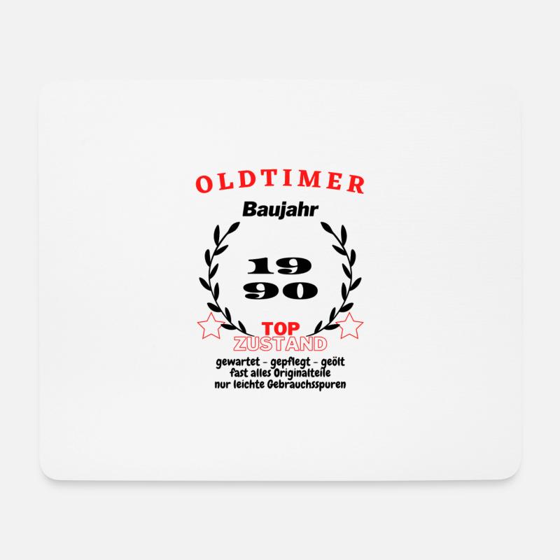 Baujahr 1990 - Mousepad (Querformat) - Weiß