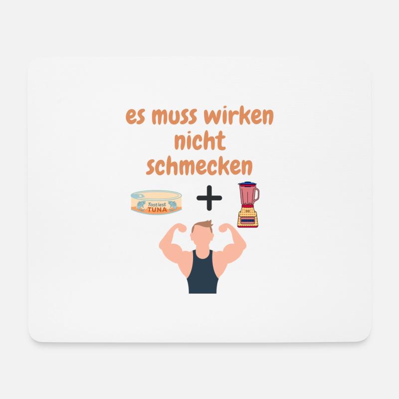 Es muss wirken nicht schmecken t-shirt - Mousepad (Querformat) - Weiß
