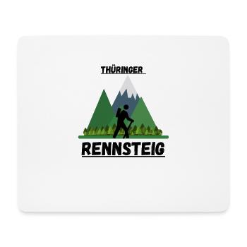 Rennsteig Thüringen Wandern Berge thüringer Wald - Mousepad (Querformat) - Weiß - Vorne