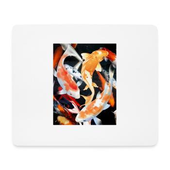 Koi-Karpfen - Mousepad (Querformat) - Weiß - Vorne