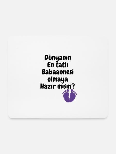 Babaanne oluyorsun - Mousepad (Querformat) - Weiß