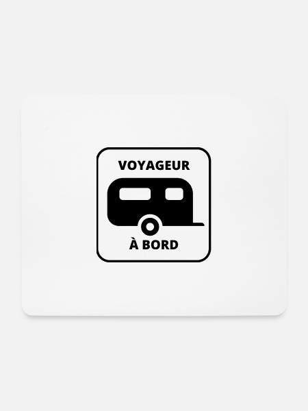 Reisender an Bord - Mousepad (Querformat) - Weiß