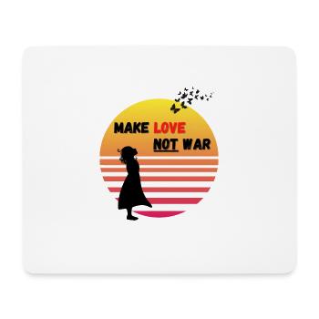 make love not war - after the sunset - Mousepad (Querformat) - Weiß - Vorne