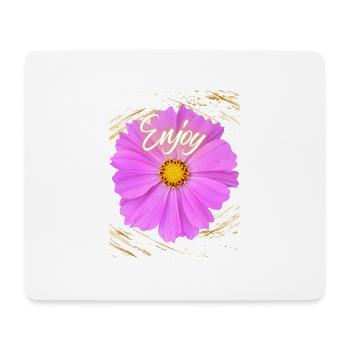 Enjoy Flower - Mousepad (Querformat) - Weiß - Vorne