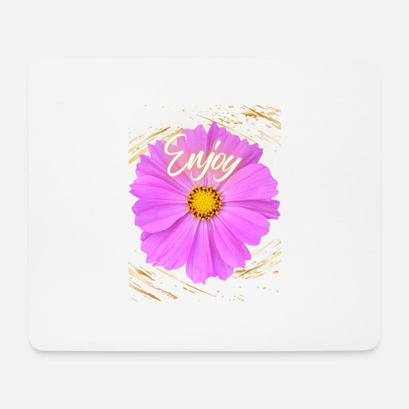 Enjoy Flower - Mousepad (Querformat) - Weiß