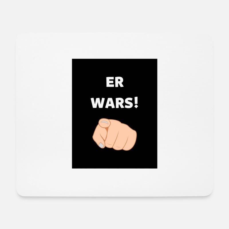 ER WARS - Mousepad (Querformat) - Weiß