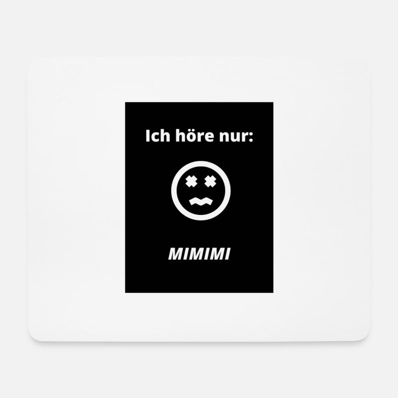 Ich höre nur - Mousepad (Querformat) - Weiß