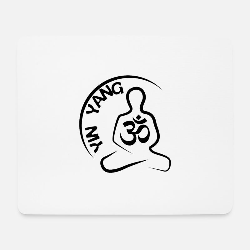 Yin Yang - Mousepad (Querformat) - Weiß