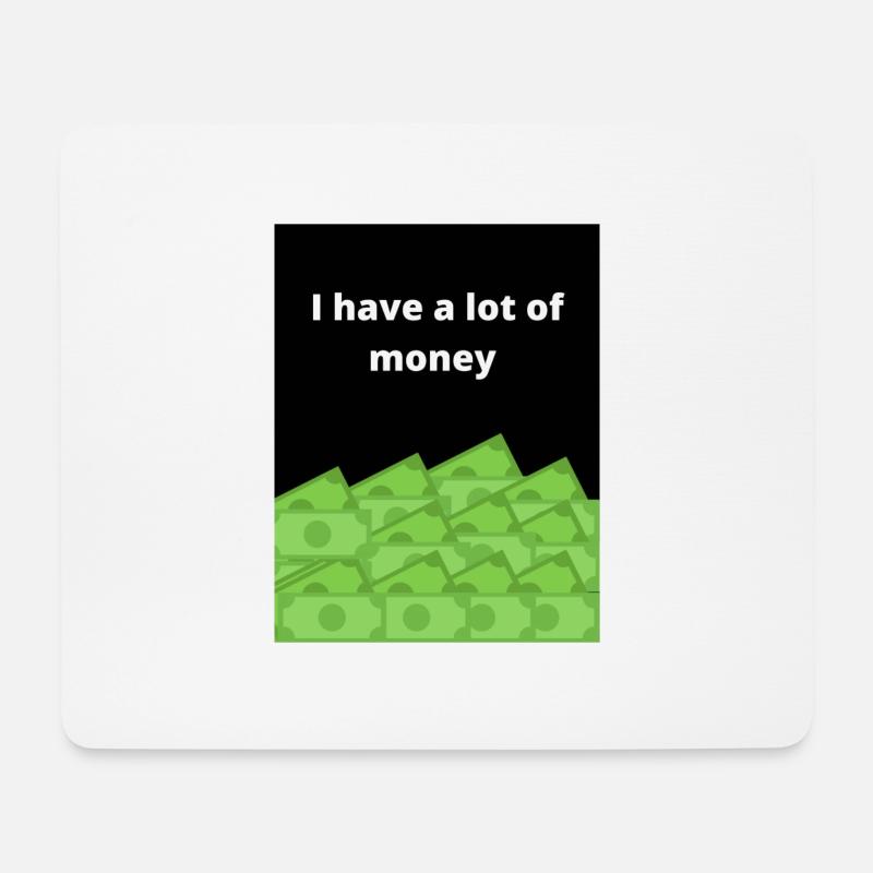 Geld Tshirt - Mousepad (Querformat) - Weiß