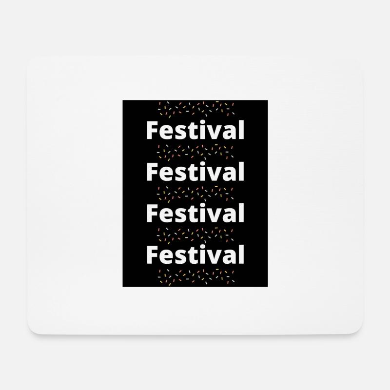 Festival - Mousepad (Querformat) - Weiß