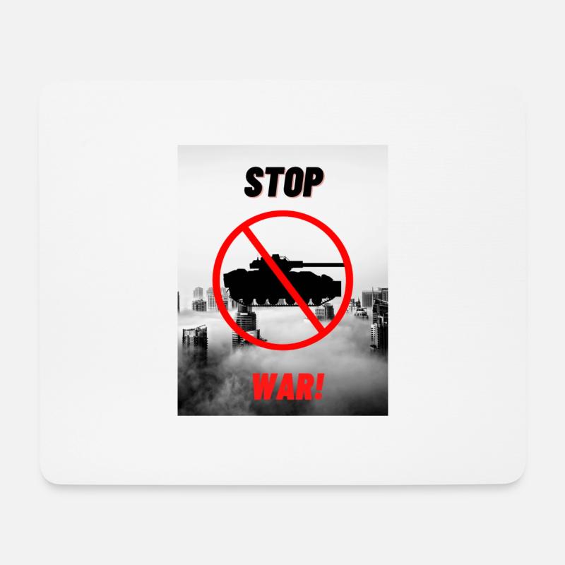 WAR - Mousepad (Querformat) - Weiß